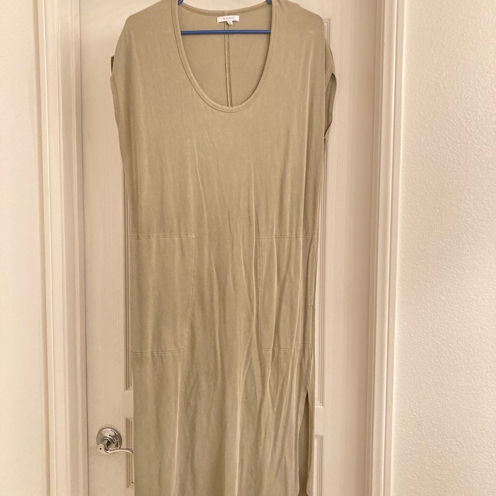 Elegant Olive Green Short Sleeve Dress